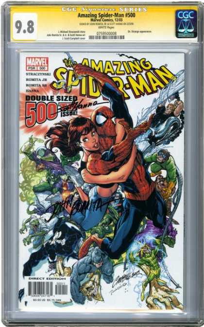 CGC Graded Comics - Amazing Spider-Man #500 (CGC) - Amazing Spider-man - Marvel Comics - John Romita - Signed - 500th Issue