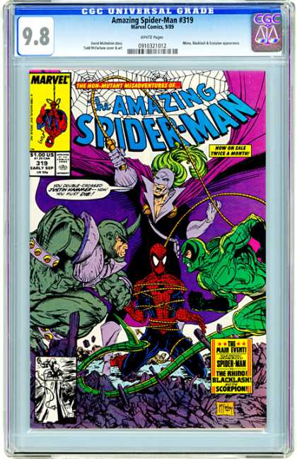 CGC Graded Comics - Amazing Spider-Man #319 (CGC) - What Will He Do Next - Spider-man Vs Villians - Can Anyone Beat Him - Dark And Dangerous - The Man