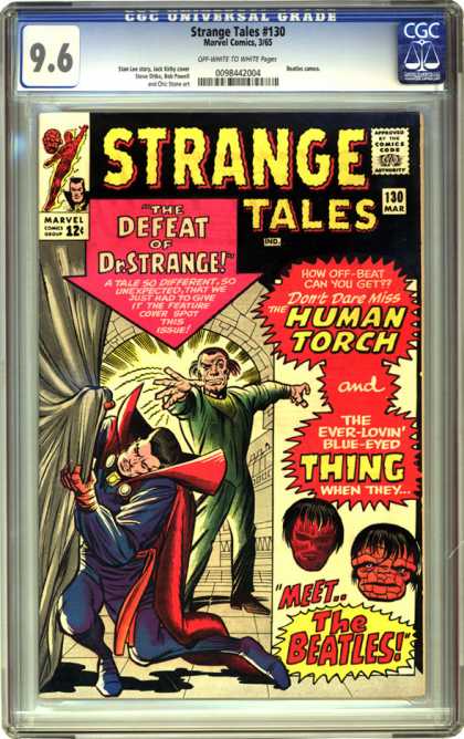 CGC Graded Comics - Strange Tales #130 (CGC) - Man - Cartoons - Poster - Superheros - Strange