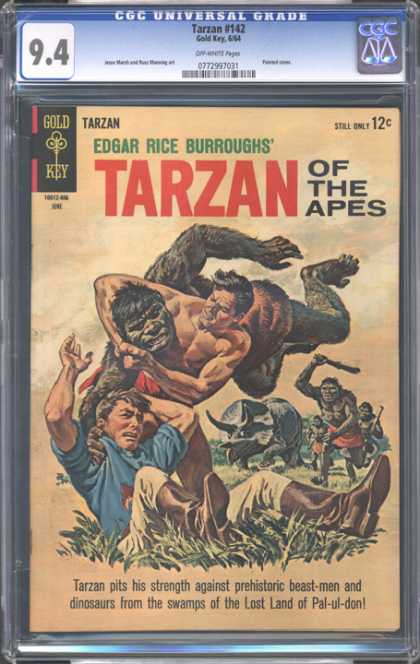CGC Graded Comics - Tarzan #142 (CGC) - Tarzan Of The Apes - Edgar Rice Burroughs - Gold Key - 94 - Strl Only 12c
