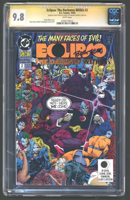 CGC Graded Comics - Eclipso: The Darkness Within #2 (CGC) - Eclipso The Darkness Within 2 - Special - Ready Or Not--here We Come - Many Faces Of Evil - Autographed