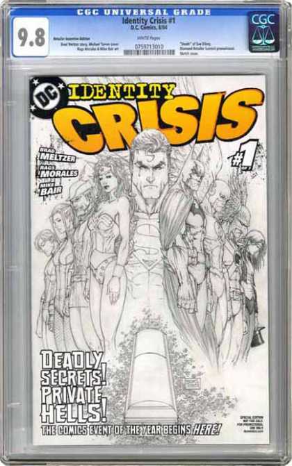 CGC Graded Comics - Identity Crisis #1 (CGC) - Dc - Brad Meltzer - Mike Bair - Deadly Secrets Private Hells - Wonder Woman