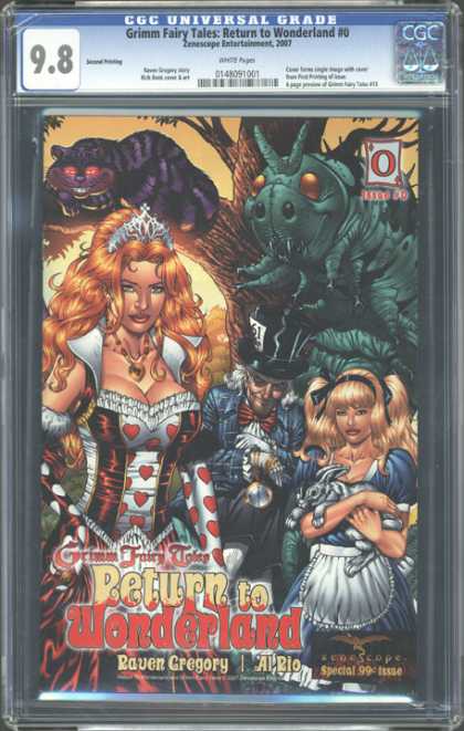 CGC Graded Comics - Grimm Fairy Tales: Return to Wonderland #0 (CGC) - Cgc 98 Rating - Return To Wonderland - Raven Gregory - Grimm Fairy Tales - Special 99 Cent Issue