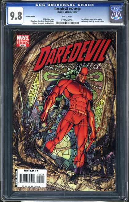 CGC Graded Comics - Daredevil #v2 #100 (CGC) - Marvel - Daredevil - Superhero - Red Costume - Stained Glass