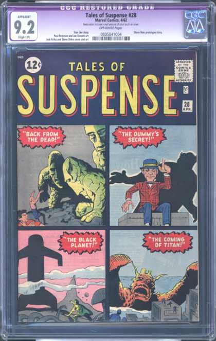 CGC Graded Comics - Tales of Suspense #28 (CGC) - Back From The Dead - The Dummys Secret - The Black Planet - The Coming Of Titan - Ghost