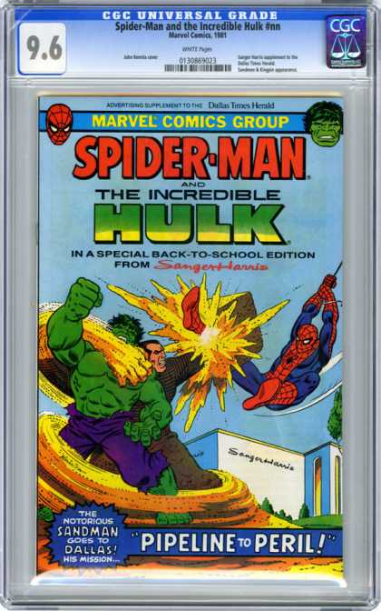 CGC Graded Comics - Spider-Man and the Incredible Hulk #nn (CGC) - Pipeline - Peril - Swing - Muscles - Marvel