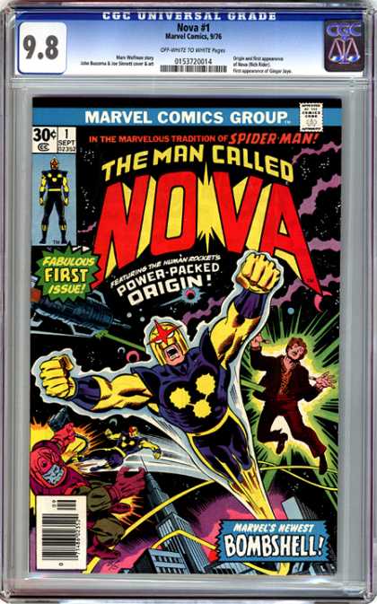 CGC Graded Comics - Nova #1 (CGC) - Power-packed - Marvels Newest Bombshell - Fabulous First Issue - September - Nova