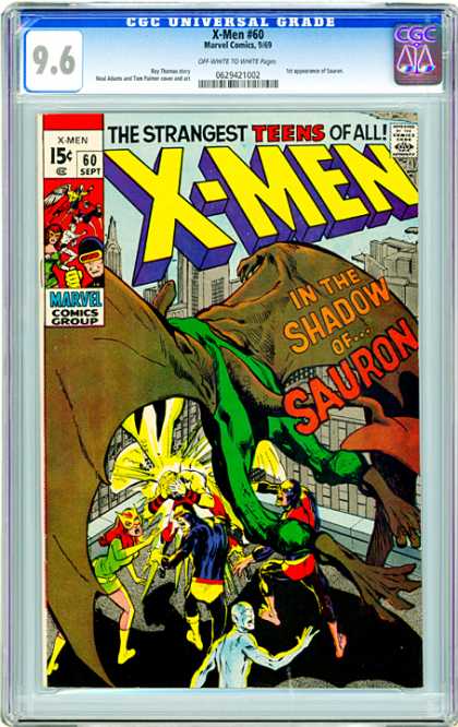 CGC Graded Comics - X-Men #60 (CGC) - The Strangest Teens Of All - In The Shadow Of Sauron - Bat - 60 Sept - X-men