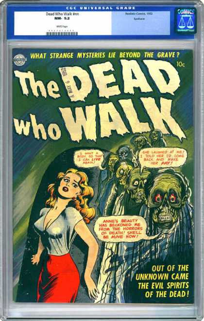 CGC Graded Comics - Dead Who Walk #nn (CGC) - Zombies - Evil Spirits - Tombstone - Blond Woman - Anne