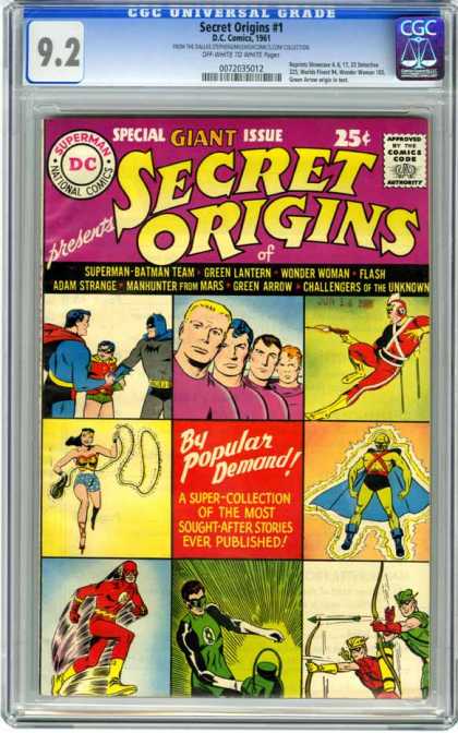 CGC Graded Comics - Secret Origins #1 (CGC) - Dc - Secret Origins - Green Lantern - Wonder Woman - Flash