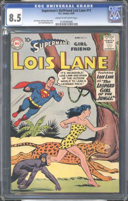 CGC Graded Comics - Superman's Girlfriend Lois Lane #11 (CGC) - Superman - Lois Lane - Leopard Girl - Jungle - Leopard U0026 Monkey