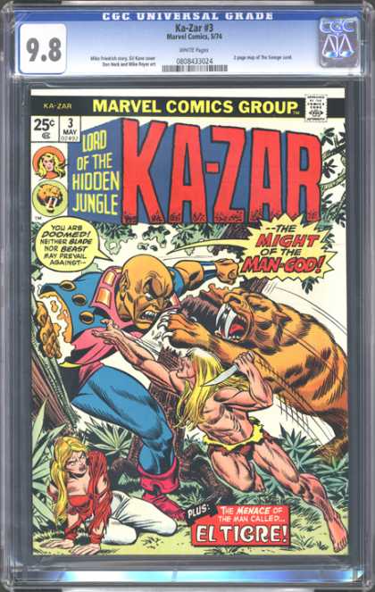 CGC Graded Comics - Ka-Zar #3 (CGC) - Marvel Comics Group - Ka-zar - Lord Of The Hidden Jungle - 3 May - Approved By The Comics Code Authority