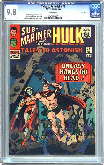 CGC Graded Comics - Tales to Astonish #76 (CGC) - Hulk - Sub-mariner - Marvel - February - Uneasy Hangs The Head