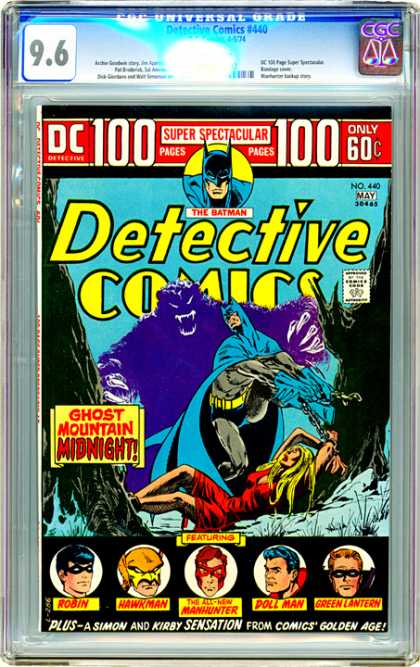 CGC Graded Comics - Detective Comics #440 (CGC) - Batman - Detective Comics - Dc Comics - Ghost Mountain Midnight - Man Hunter