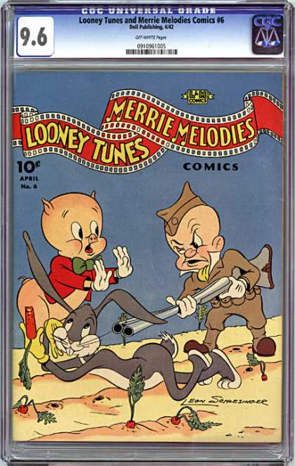 CGC Graded Comics - Looney Tunes and Merrie Melodies Comics #6 (CGC) - Looney Tunes - Merrie Melodies Comics - 6 - Elmer Fudd - Porkey Pig