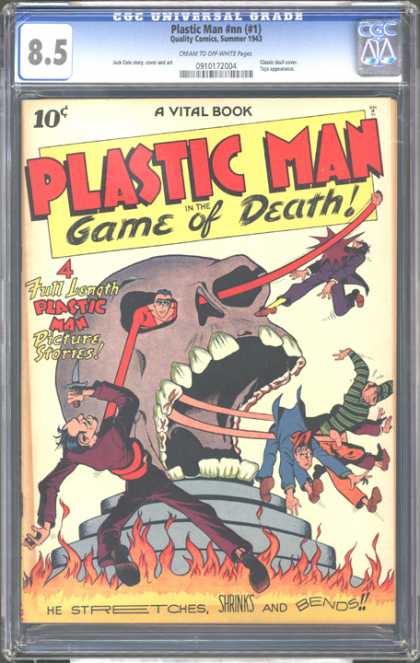 CGC Graded Comics - Plastic Man #nn (#1) (CGC) - Plastic Man - Vital Book - Skull - Man - Full Lenght