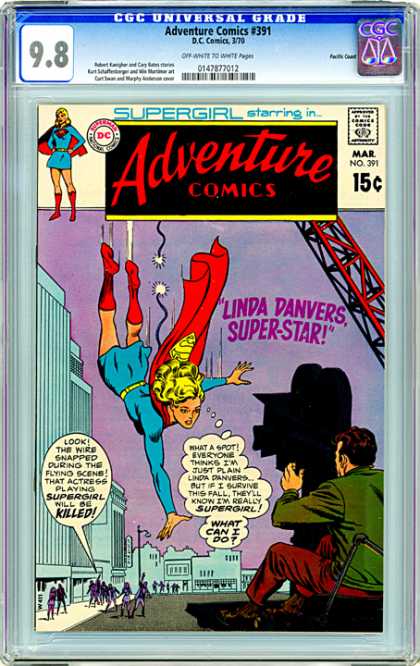 CGC Graded Comics - Adventure Comics #391 (CGC) - In The Movies - Lights Camera Action - Super Girl - Suer Star - Adventure Comics