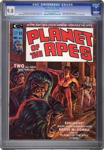 CGC Graded Comics - Planet of the Apes #3 (CGC) - Planet Of The Apes - Roddy Mcdowall - Cgc - Apes - Universal Grade