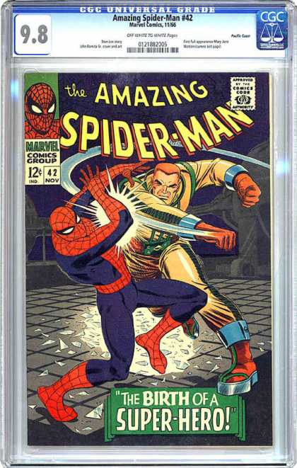 CGC Graded Comics - Amazing Spider-Man #42 (CGC) - The Amazing Spiderman - The Birth Of A Hero - Marvel Comics Group - Punch - Duck Down