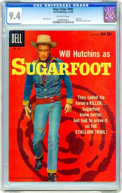 CGC Graded Comics - Four Color #992 (CGC) - Will Hutchins - Sugarfoot - Cowboy - Stallion Trail - Western