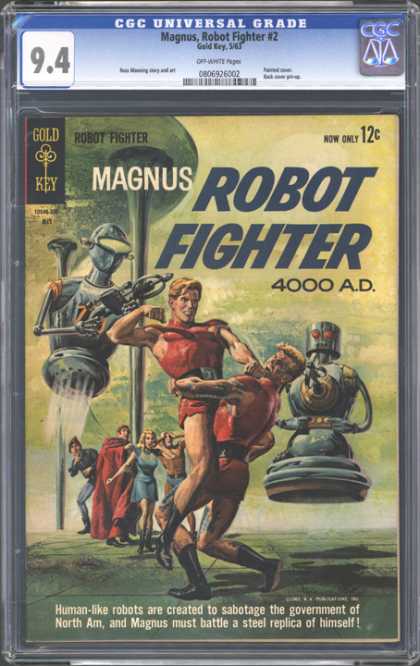 CGC Graded Comics - Magnus, Robot Fighter #2 (CGC) - Gold Key - Science Fiction - Robots - 60s - Wrestling