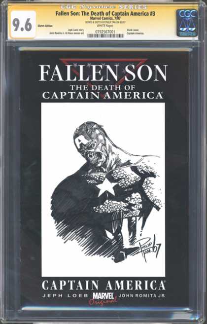 CGC Graded Comics - Fallen Son: The Death of Captain America #3 (CGC) - Superhero Death - Captain America - Super Powers - Marvel Comics - Dead