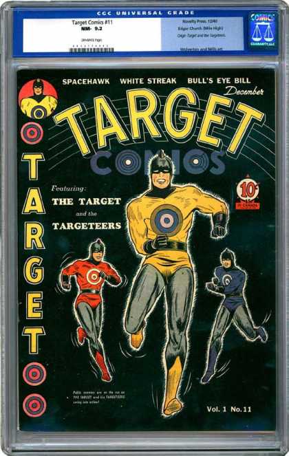 CGC Graded Comics - Target Comics #11 (CGC) - Target - Targeteers - Spacehawk - White Streak - Bulls Eye Bill
