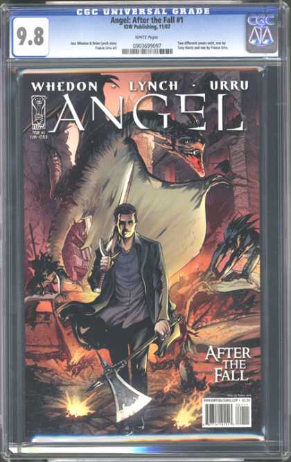CGC Graded Comics - Angel: After the Fall #1 (CGC) - Axe - Dragon - Fire - Monster - Sword