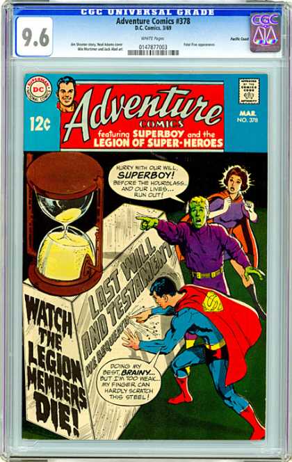 CGC Graded Comics - Adventure Comics #378 (CGC) - 12 Cents - Superboy - Superhero - Speech Bubble - March