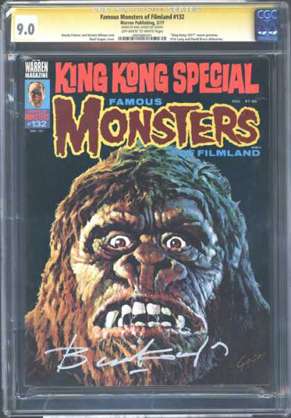 CGC Graded Comics - Famous Monsters of Filmland #132 (CGC) - King Kong - 132 - Gorilla - Black - Brown