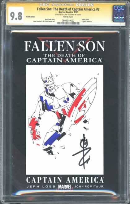 CGC Graded Comics - Fallen Son: The Death of Captain America #3 (CGC) - Fallen Son - Captain America - Shield - Star - Man