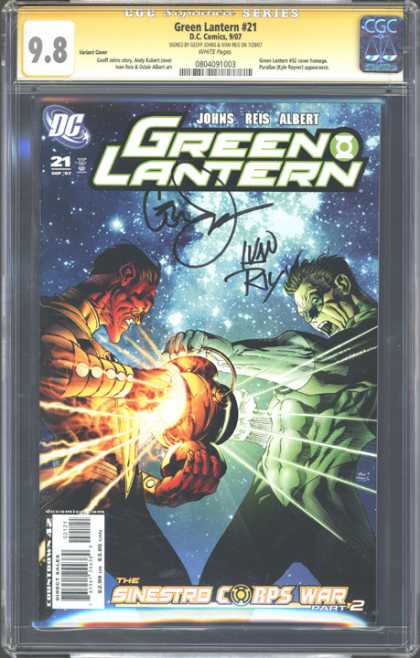 CGC Graded Comics - Green Lantern #21 (CGC) - Graded - Autographed - Cgc Hologram - Space - Lantern