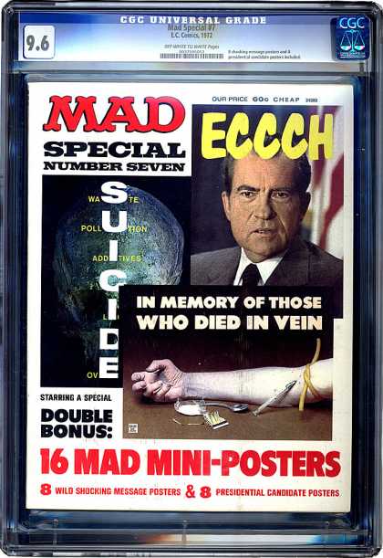 CGC Graded Comics - Mad Special #7 (CGC) - Ecch - Suicide - 16 Mad Mini-posters - In Memory Of Those Who Died In Vein - 8 Wild Shocking Message Posters