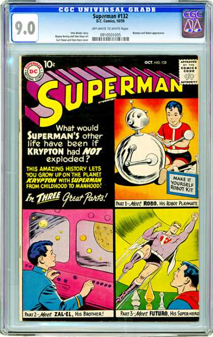 CGC Graded Comics - Superman #132 (CGC) - 132 - Superman - Kryton - Oct