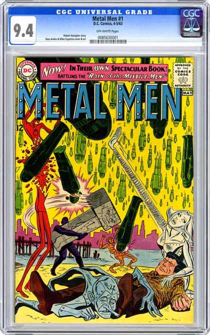CGC Graded Comics - Metal Men #1 (CGC) - War - Fighting - Death - Missile Men - Comics Code