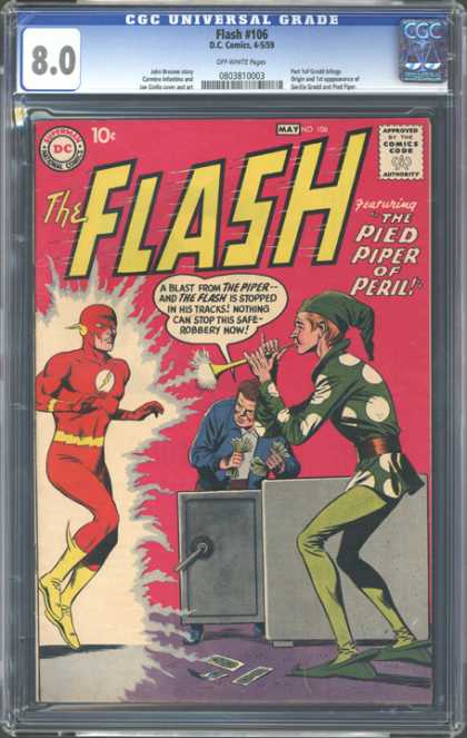 CGC Graded Comics - Flash #106 (CGC) - Blast - Piper - Comics - Horn - Safe