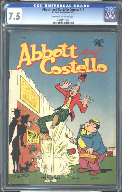 CGC Graded Comics - Abbott and Costello Comics #14 (CGC) - Abbot And Costello - 75 - St John Publications 952 - Atom Bomb Testing Ground - Danger Keep Out