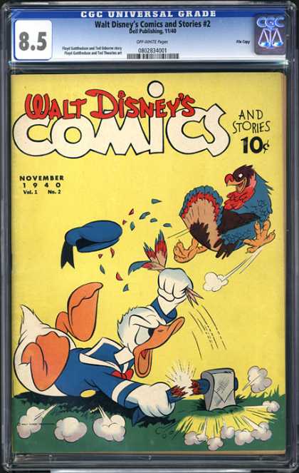 CGC Graded Comics - Walt Disney's Comics and Stories #2 (CGC) - Donald Duck Go Crazy - Another Book Of Madness - The Story Of The Craziest Duck - Mental State Of Donald Duck - Donald Duck Doing Crazy Things
