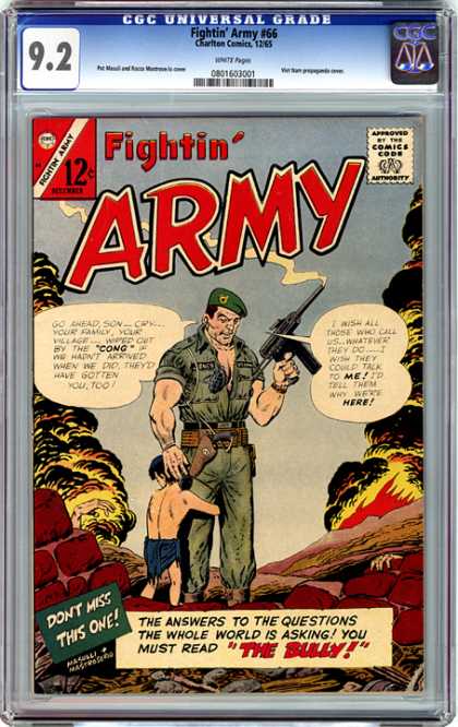 CGC Graded Comics - Fightin' Army #66 (CGC) - Fightin Army - Approved By The Comics Code - Soldier - Gun - The Bully
