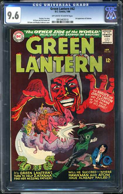 CGC Graded Comics - Green Lantern #42 (CGC) - Dc - Dc Comics - Green Lantern - Zatana The Magician - The Warlock