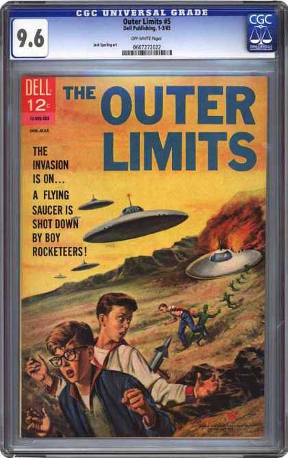 CGC Graded Comics - Outer Limits #5 (CGC) - Ufo - Invasion - Shot Down - Flame - Boy Rocketeers