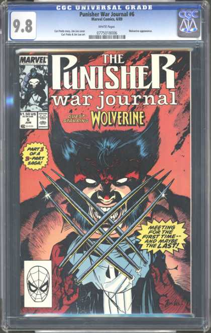 CGC Graded Comics - Punisher War Journal #6 (CGC) - Wolverine - Steel Claws - Mutant - 3 Part Saga - Frank Castle
