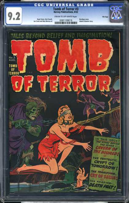 CGC Graded Comics - Tomb of Terror #3 (CGC) - Tomb - Terror - Woman - Monster - Cry Of Satan