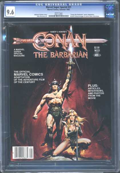 CGC Graded Comics - Marvel Super Special #21 (CGC) - Conan The Barbarian - Marvel - Movie Adaptation - Sword - Loin Cloth