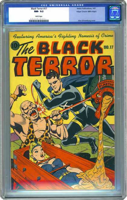 CGC Graded Comics - Black Terror #17 (CGC) - No 17 - Fighting Nemesis Of Crime - Plastic - Cement - Black Terror