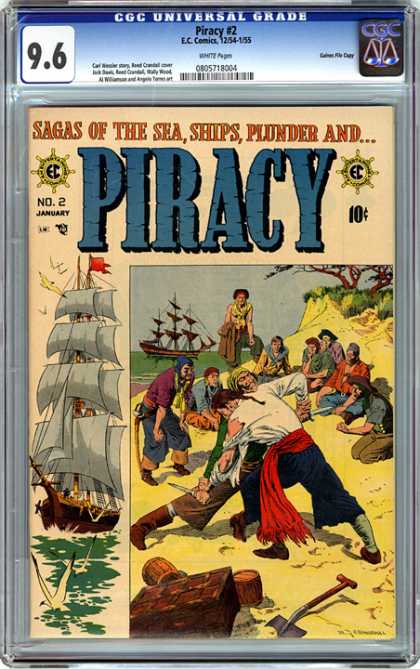 CGC Graded Comics - Piracy #2 (CGC) - Pirates - Ship - Knife - Shovel - Treasure Chest