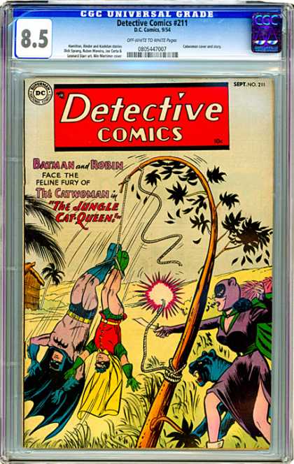 CGC Graded Comics - Detective Comics #211 (CGC) - Rope - Grass - Tree - Wire - Leaves