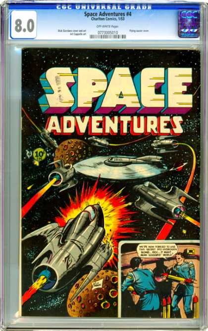 CGC Graded Comics - Space Adventures #4 (CGC) - Space Adventures - Battleships - Laser - Outer Space - War