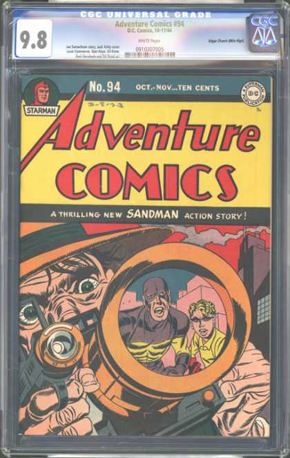 CGC Graded Comics - Adventure Comics #94 (CGC) - Adventure Comics - No 94 - Camera - Mask - A Thrilling New Sandman Action Story