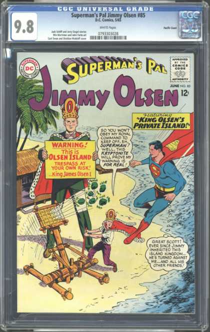 CGC Graded Comics - Superman's Pal Jimmy Olsen #85 (CGC) - Jimmy Olsen - Supermans Pal - King Olsen - Private Island - Cgc